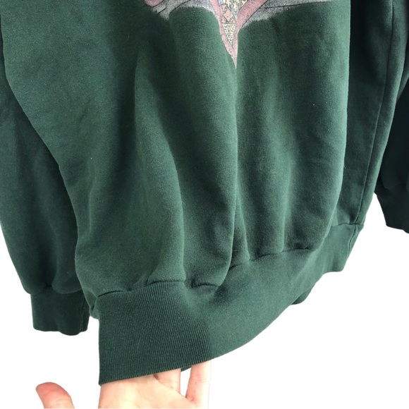Crewneck dark green fruit design vintage retro baggy - Picture 6 of 8